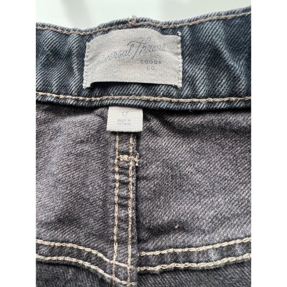 Universal Thread High-Waist Distressed Denim Shorts Button-Fly Closure Size 17 - Picture 7 of 10